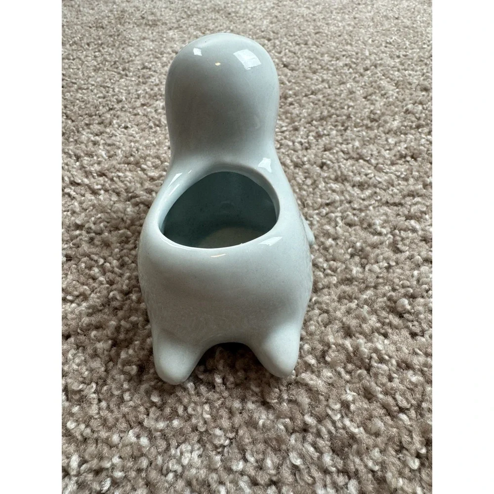 Vintage Pottery Harbor Gray SEAL SEA LION Pinniped Miniature Planter